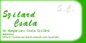szilard csala business card